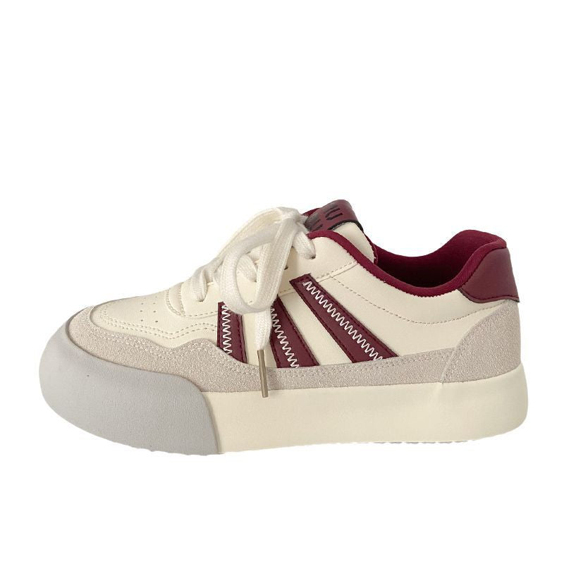 German army trainer (gat) platform sneakers - women's leather upper,  spring new arrivals, chic & unique korean style, low-top student sneakers, white canvas shoes