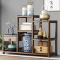 Desktop bogu rack solid wood chinoiserie small tea ornaments tea set purple clay pot multi-layer storage rack duobao pavilion