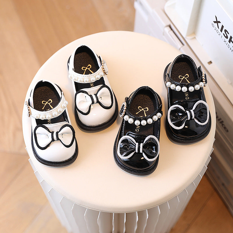 girls' leather princess shoes - spring/autumn soft sole baby first walkers - infant and toddler girls' shoes - girls' loafers/single shoes
