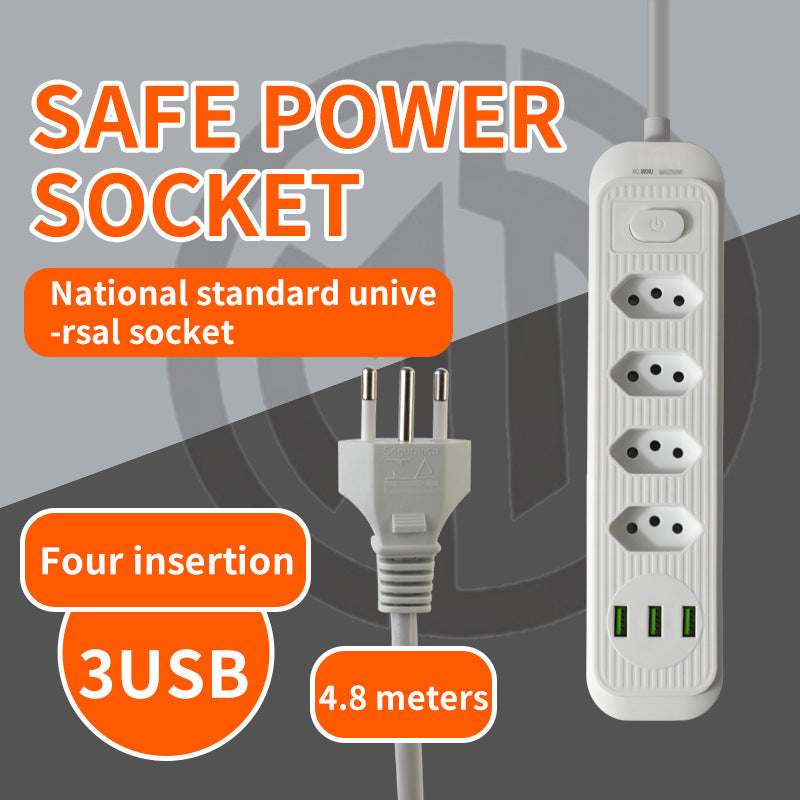 3-position 4-position 5-position socket usb power strip power strip brazilian socket south american socket paraguay socket