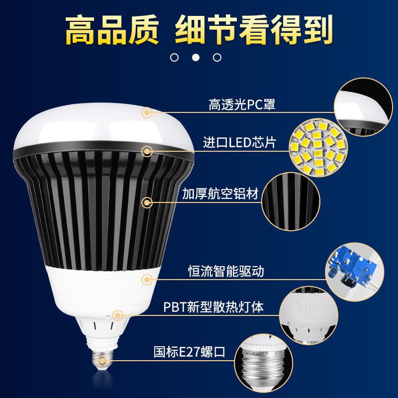 Ant lighting LED super large bulb super bright screw high power plant storage lighting black bulb lamp E27