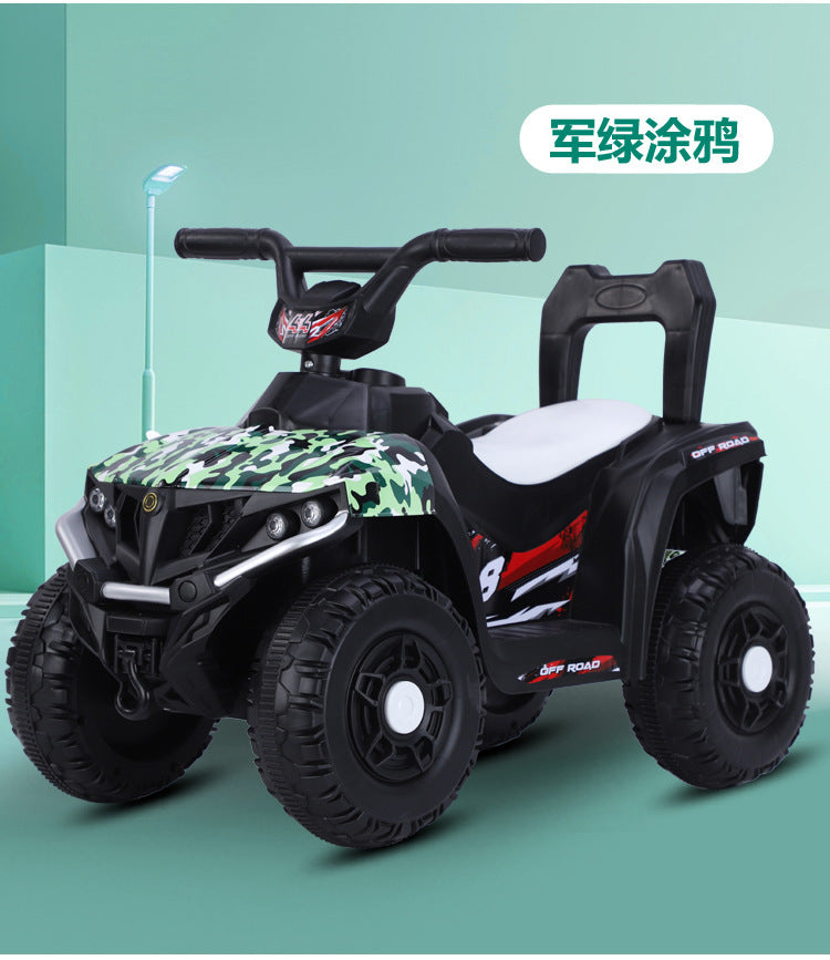 Manufacturer spot children's electric beach car four-wheeled outdoor off-road vehicle 1-3-5 year old baby charging remote control motorcycle