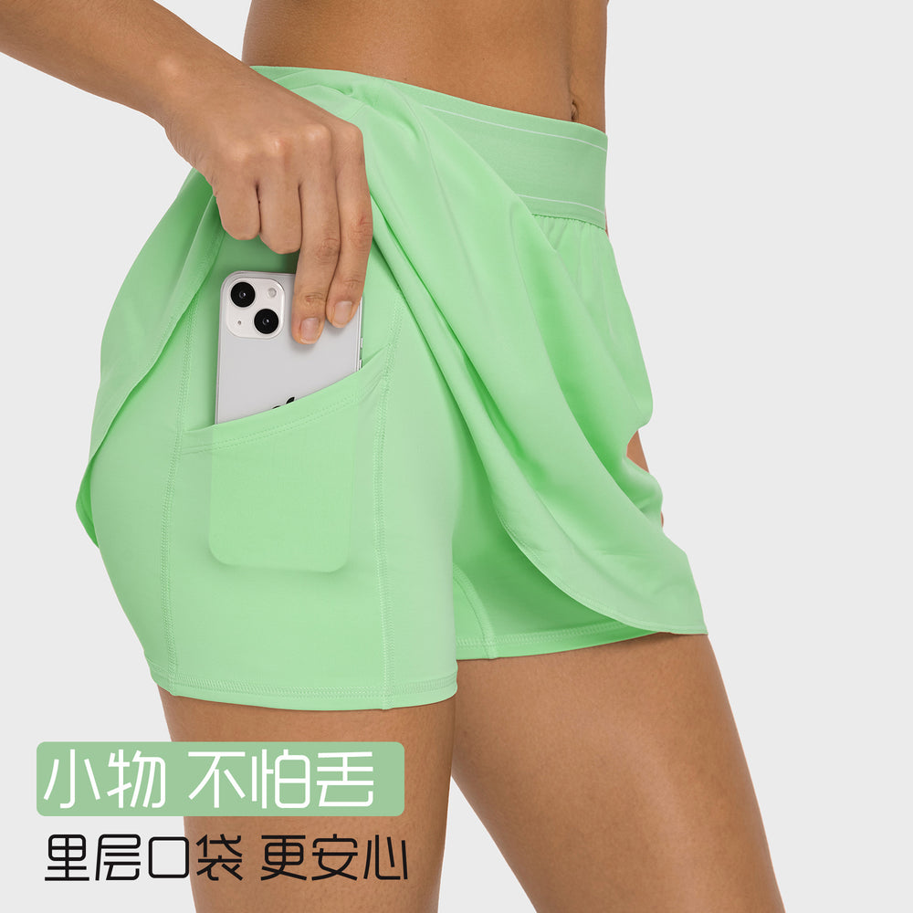 Luxtre new moisture-wicking, sweat-absorbing, cooling tennis skirt - quick-dry, double-layered, anti-exposure skort dk229