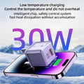 Big ice cube a+c macaron european, american and british mobile phone fast charging head qc3.0+pd20w dual-port cross-border supply