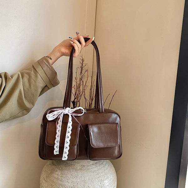 Large-capacity bag women's autumn and winter versatile 2025 new retro popular shoulder handbag this year commuter tote bag
