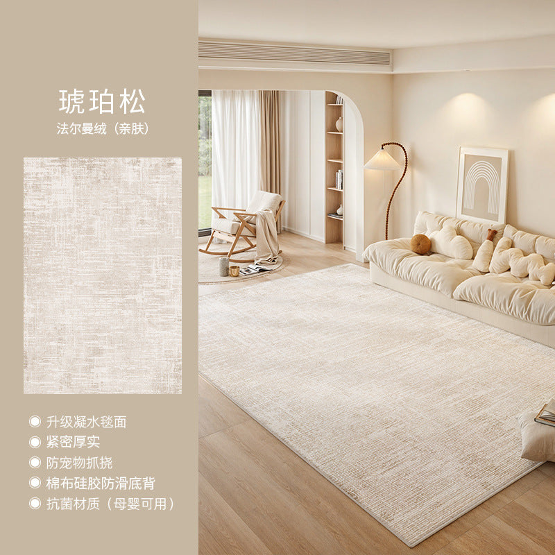 Distribute living room carpets  new style no-wash and wipeable sofa cream style waterproof bedroom bedside high-end floor mat