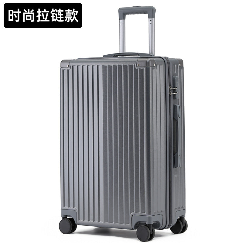 New high-value suitcase female trolley case aluminum frame universal wheel suitcase male student password case 24 leather cases