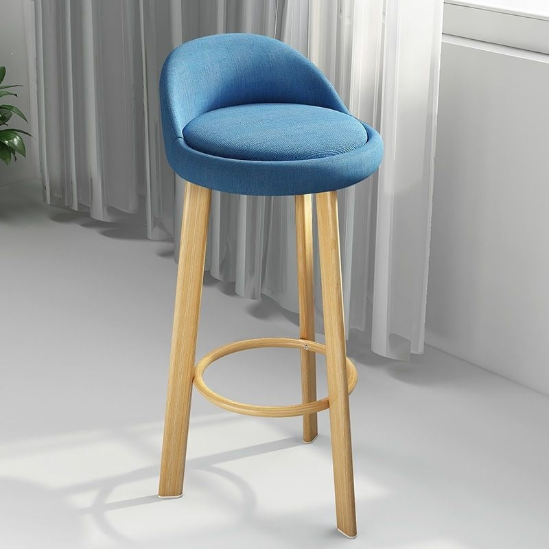 Bar stool, light luxury modern minimalist design, backrest included, bar-specific chair, high stool for home use, bar chair, solid wood