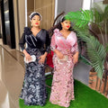 sourcing: luxury african fashion slim-fit korean velvet sequin evening gown dress