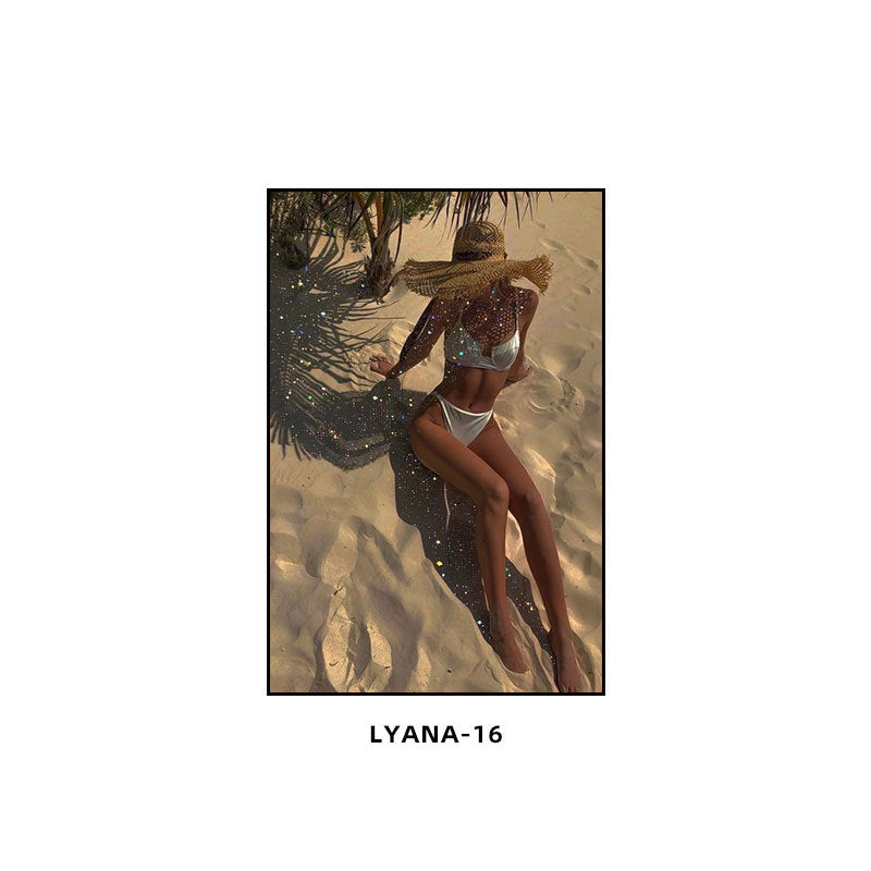 Advanced beauty salon decorative painting modern medical beauty plastic surgery front desk entrance corridor wall painting light luxury flash diamond hanging painting