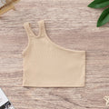 Kids' tank top - summer fashion, european & american style, casual solid color, cotton camisole for girls, trendy pink top