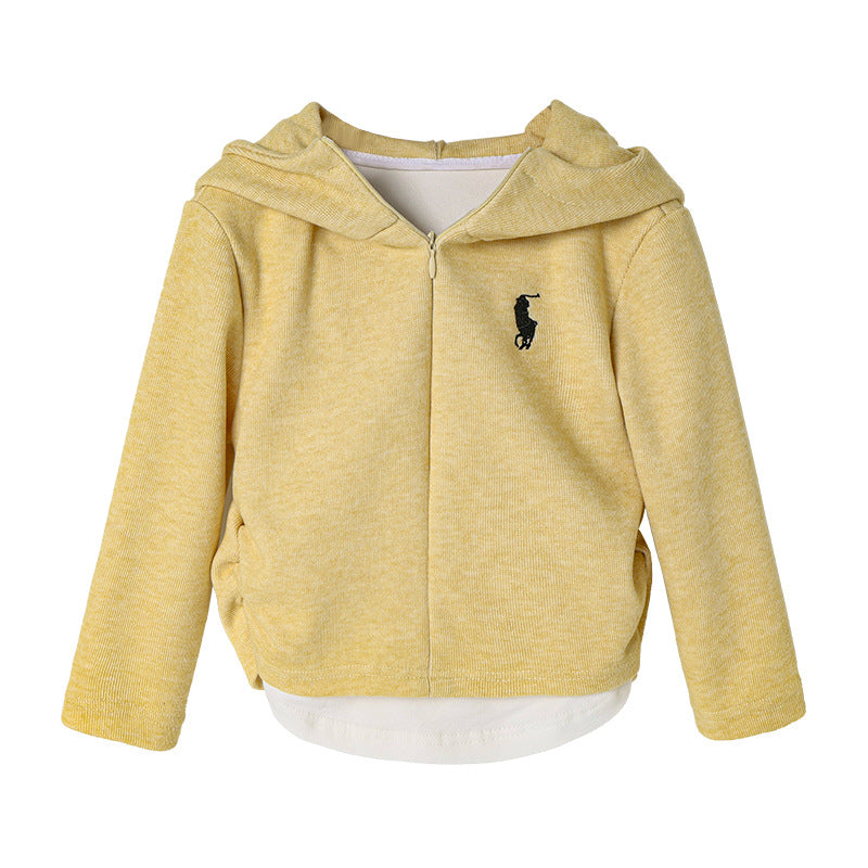 Girls' stylish hooded sweatshirt set -  autumn collection: trendy two-piece outfit featuring fashionable wide-leg pants in a korean-inspired style