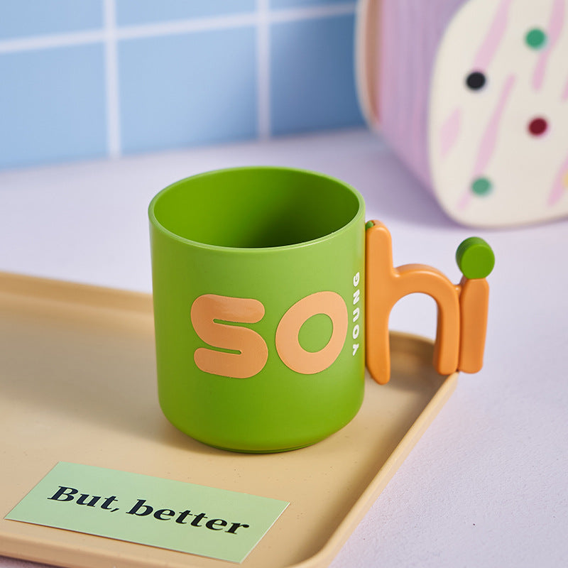 Kids' toothbrush and mouthwash cup - cute, trendy, and creative design for babies, students, and couples
