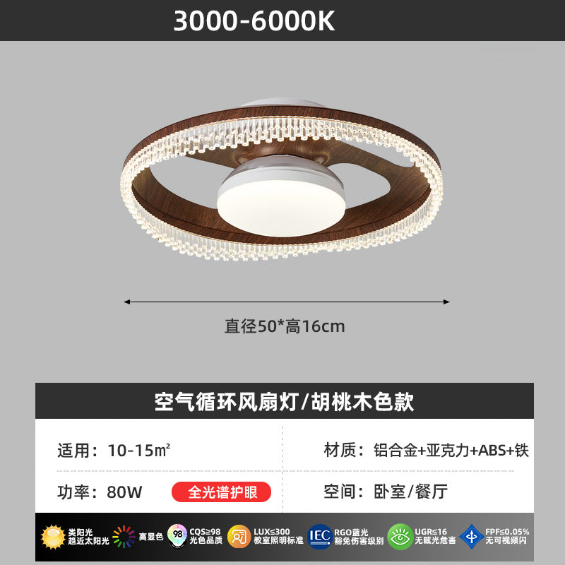 [Strict selection] Anti-direct blowing bladeless fan light Main ceiling light 2025 New children's room invisible ceiling fan Electric fan