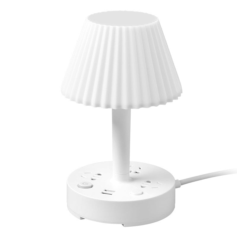 Desk lamp socket panel multifunctional with usb multi-port power strip with cord for home bedside night light power strip