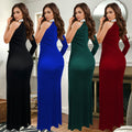 C7268 cross-border   fashion women's sexy off-shoulder rhinestone high-end textured dress