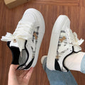 Studenteasiest for matchwhite shoes women's 2025autumnew arrivaltrendyins sneakers breathable thick solecasual bread shoes