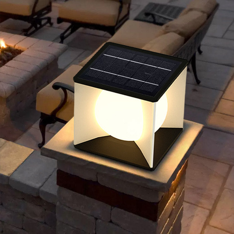 Outdoor solar post cap lights, modern minimalist fence lights, waterproof pillar lights, villa gate post lights