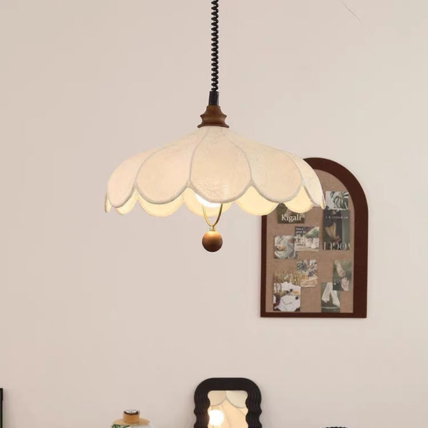 French retro cream style dining room living room chandelier retractable bar counter bedroom study balcony tea table fabric chandelier