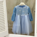 Girls' princess dress -  spring/autumn collection - elsa birthday dress - children's formal gown - tutu dress - elsa mesh dress