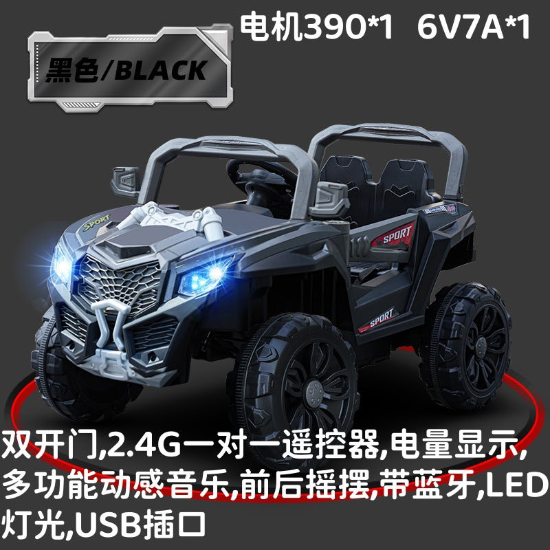 New children's electric vehicle off-road vehicle four-wheel seating double seat children's baby remote control toy off-road vehicle