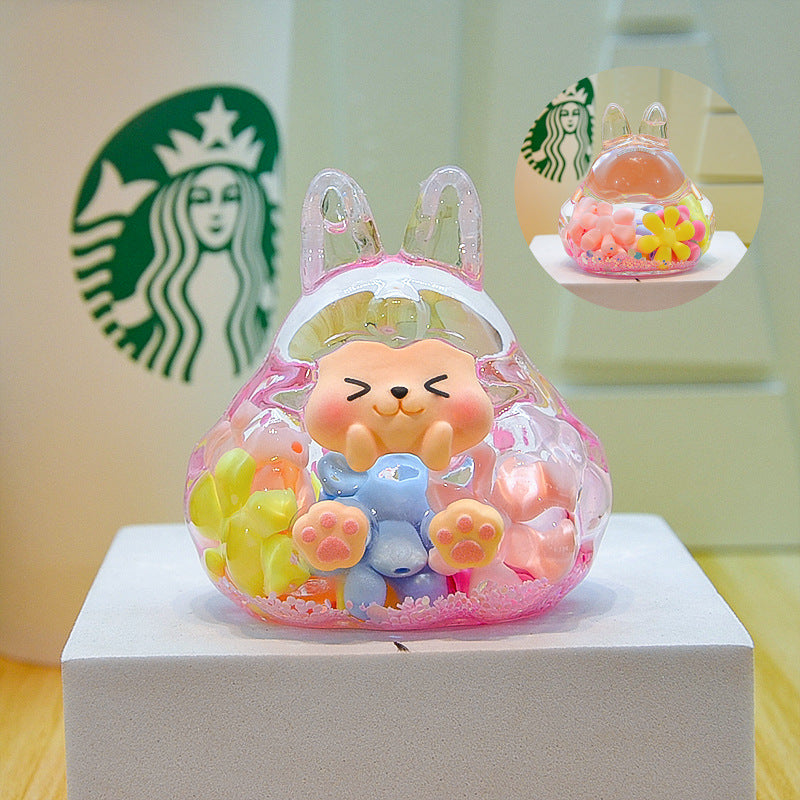 oversized three-dimensional quicksand KIKI shopping mall blind box figure desktop ornament car pendant DIY jewelry accessories