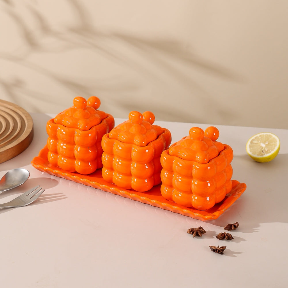New macaron-colored marshmallow ceramic spice jar set - stylish kitchen salt shaker wholesale