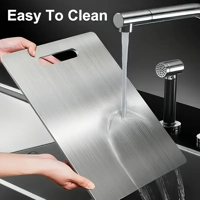 Stainless steel chopping board, anti-mildew, anti-odor, for home kitchen, thickened rolling, double-sided chopping board, antibacterial chopping board, environmental-friendly