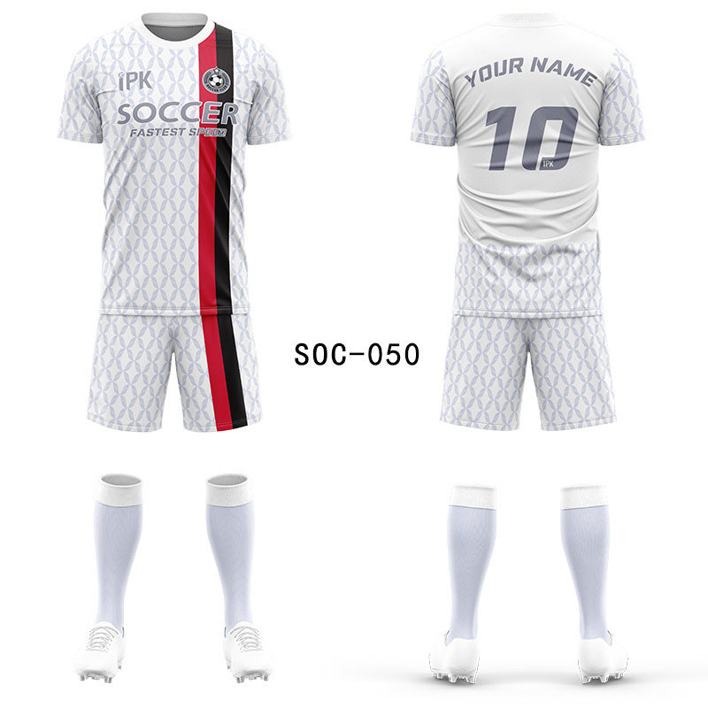 2025 new football jersey set men's football jersey team game jersey short-sleeved sports training jersey customization