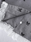 spring/summer new arrival: girls' lace ruffle collar tank top + pleated a-line skirt two-piece set (cross-border e-commerce)