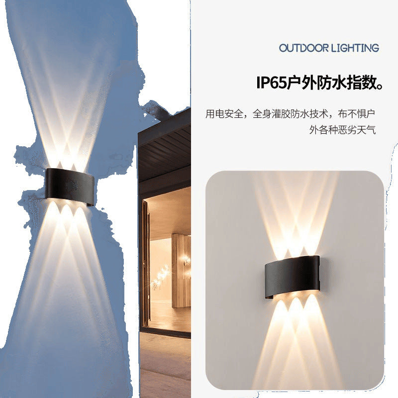 Wall washer waterproof wall lamp outdoor garden lamp hotel power connection external wall spotlight bedside corridor stair wall lamp wall lamp