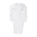 D377 european and american plus size women's autumn new fashion elegant all-match african style plus size long sleeve export dress