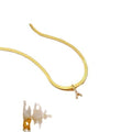 new fashion ins style 26 letters zircon pendant necklace european and american stylish diamond 14k gold snake bone chain