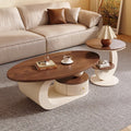 Medieval style wooden coffee table wabi-sabi style frenchretrofor home living room small apartment designer classy sense tea table