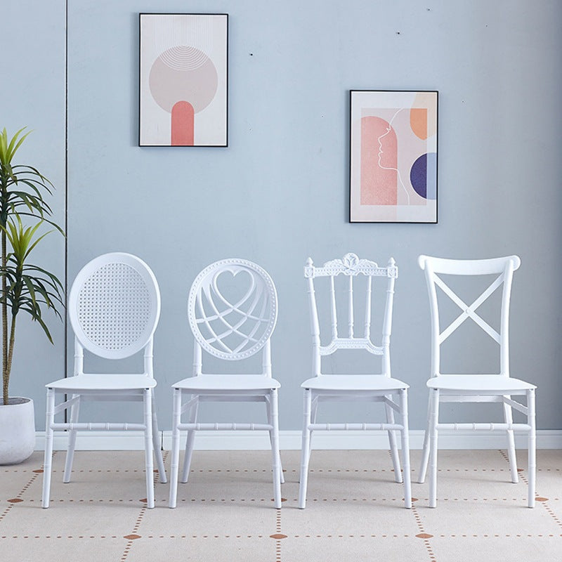 Custom bamboo joint chair back dining chair pp plastic chair home makeup chair wedding hotel party event banquet chair