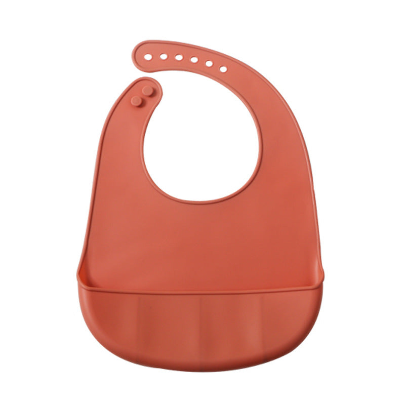 Baby bibs baby eating pockets waterproof and spill-proof food grade silicone supplementary food tableware leak-proof silicone bibs