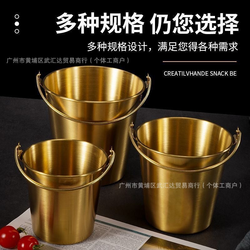304 stainless steel popcorn bucket, chicken golden bucket, fried stall, tiger head bucket, ice bucket, stainless steel