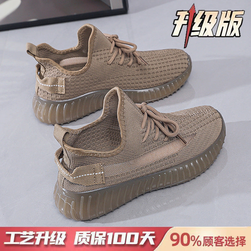 Spring/summer 350 flyknit new arrival: versatile, trendy, casual, athletic, running shoes - soft, flat, sock-style, breathable mesh