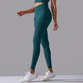 fashion seamless knittingpure colorhigh waist tight peach butt yoga pants sports running fitness nine-point pants