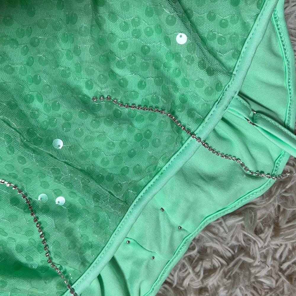 sourcing: diamond-cut, slim-fit, sexy sequin & beaded spaghetti strap mini dress - perfect for nightclubs & performances