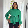 supply of african fashion pullover turtleneck long sleeves waist slimming look chiffon breathable women's clothing easiest for matchtops on sale