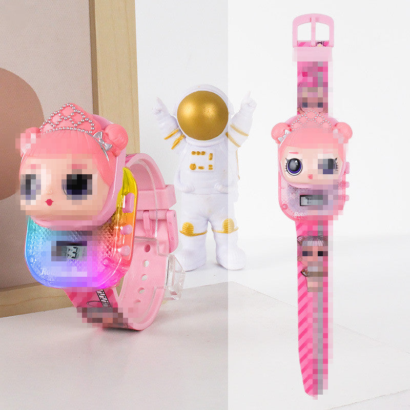 Kids' sliding cover cartoon music electronic watch - toy watch for boys and girls - kuromi style gift