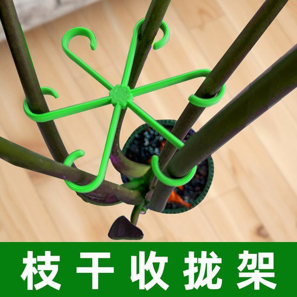 Turtle bamboo support holder anti-lodging spring feather bracket hydroponic branch fixed flower pot frame gardening flowers green plants