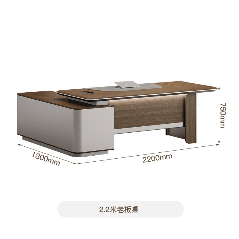 2025 new high-end boss desk, chairperson's office light luxury senior feeling, president's desk, large class desk