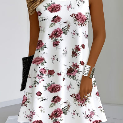 wholesale women's short-sleeved dresses, fashionable women's dresses for spring, summer, and autumn, new cross-border printed designs