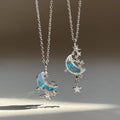 Wholesale alloy butterfly necklace - european & american cross-border e-commerce jewelry - diamond-studded star pendant - unique & versatile moon necklace
