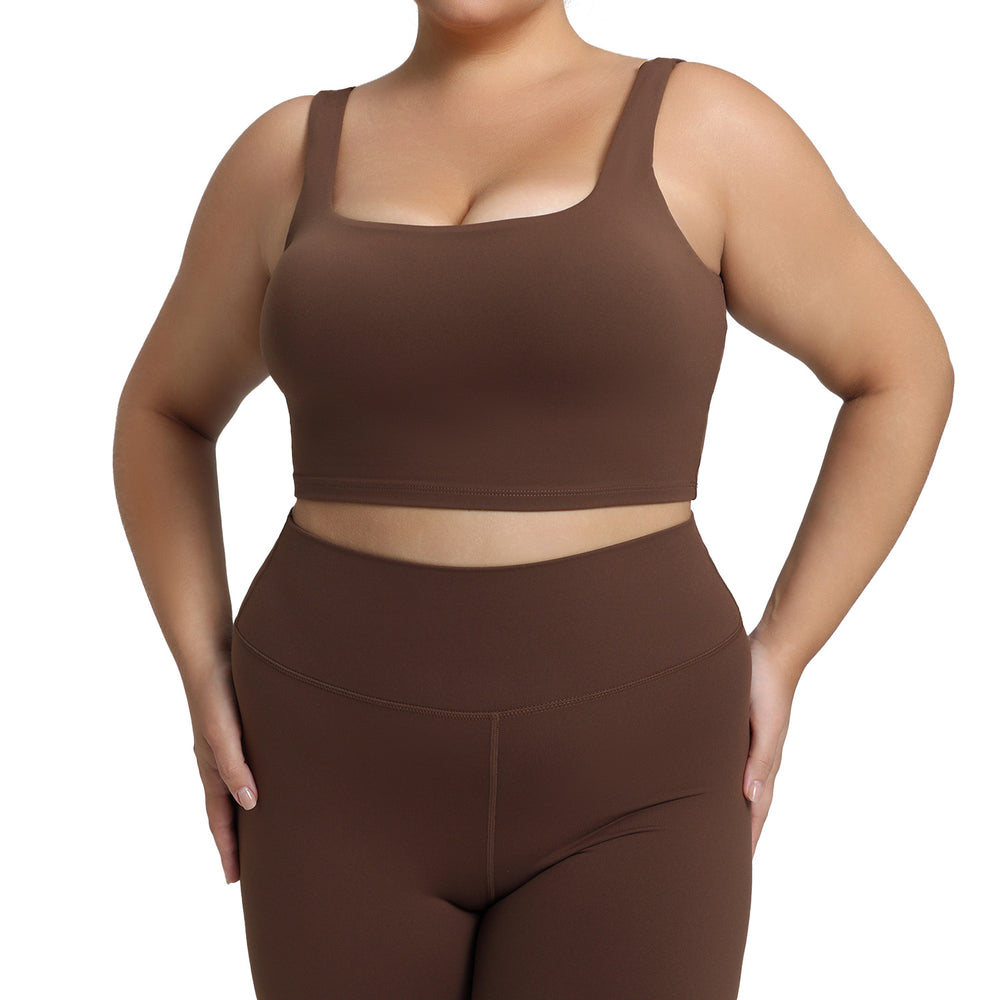 European and american plus size lycra sports bra, high-impact shockproof sports vest, women's lulu style seamless yoga bra