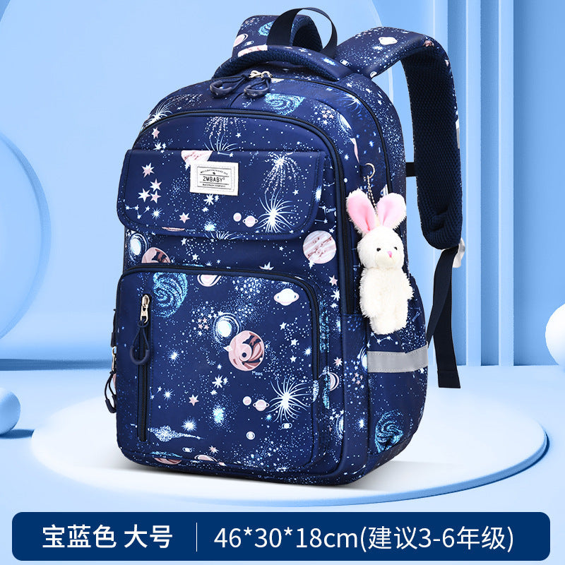 foreign trade primary school student schoolbag for girls in grades 1-3-6, spine-protecting kids backpack, lightweight and burden-reducing, wholesale