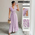 new european and american style women's fashion printed dress