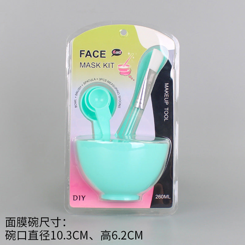 Zhiwei 6-piece suit beauty plastic mask bowl tool mask stick spoon makeup brush large and small size chinese and english version